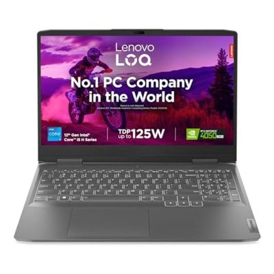 Lenovo LOQ (8SIN) Laptop (Intel® Core™ i5-12450H /1x 12GB SO-DIMM DDR5-4800 / 512GB SSD / 4GB Nvidia RTX 2050 Graphics / 15.6″ FHD)