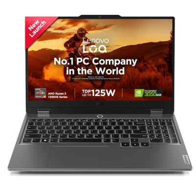 Lenovo LOQ (83JC0031IN) Laptop (AMD Ryzen™ 5 7235HS / 24GB DDR5 Ram / 512GB SSD / NVIDIA GeForce RTX 3050 6GB GDDR6 /15.6″ FHD)