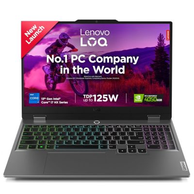 Lenovo LOQ (CKIN) Laptop (Intel® Core™ i5-12450H, 8C (4P + 4E) / 12T, P-core 2.0 / 4.4GHz, E-core 1.5 / 3.3GHz, 12MB / 24GB SO-DIMM DDR5-4800 / 512GB SSD / 4GB Nvidia RTX 2050 Graphics/ 15.6″ FHD)